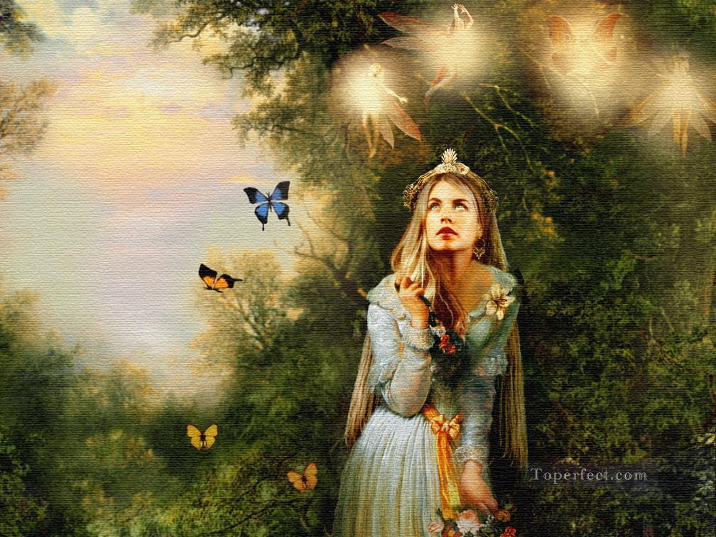 fairies and butterfly for kid Oil Paintings